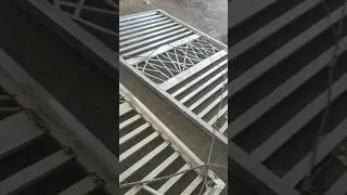 making kast aluminum door #migweld #construction #weldingtricks #weldingprocess #weld #work #welding