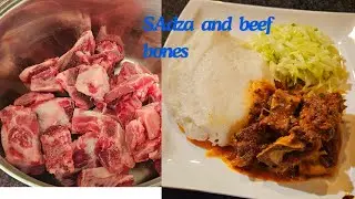 Zimbabwean Sadza and beef bones