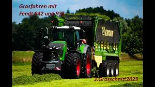 Grasfahren mit Fendt 942 und 936 #agriculture