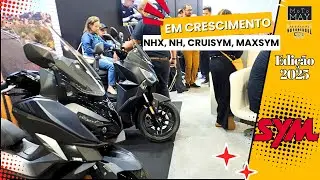 Motos da Sym no Sal&atilde;o Moto Brasil 2025: NHX, NH, Cruisym, Maxsym 400, Joyride. Dafra voltando forte