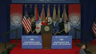 President Biden is at the VA Hospital in Salt Lake City to tout PACT Act 1 year after signing it