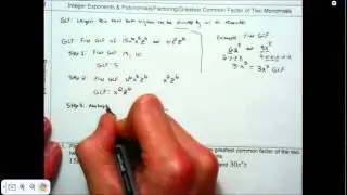 P 195 Greatest Common Factor of Two Monomials