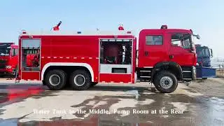 howo dry powder and foam and water fire truck