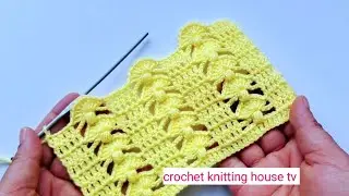 tuto de crochet point au crochet facile pour couvertures/chales/ very easy crochet baby blanket