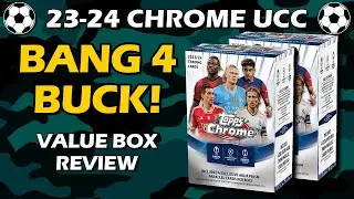 2023-24 Topps Chrome UEFA Blaster Value Box Soccer Review