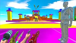 FPS COLOR DEATH RUN WITH ALL WEAPONS-Animal Revolt Battle Simulator