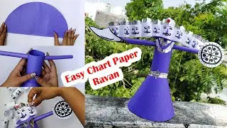 How to Make Ravan with chart paper at Home|रावण बनाने का तरीका  #dussehra