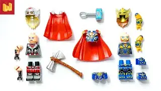 LEGO Могучий Тор (Джейн Фостер) и Тор из &laquo;Любви и грома&raquo; собирают игрушки Lego