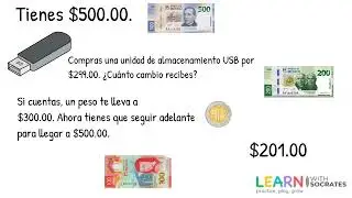 Dar el vuelto | Dar el cambio billetes | Aprendemos a dar el vuelto | Tiendita | Compras | Niños