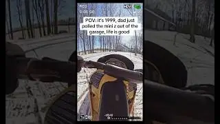 1998 skidoo mini z first person video riding #miniz #skidoo #minisnowmobile #snowmobile #kids