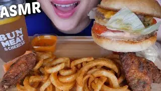 BUN MEAT & Cheese ON & OFF Burger Thailand IN & OUT Version Relaxing Eating Sounds | N.E Let's Eat