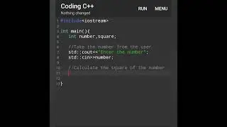 C++ coding to find the square of a number | Programming in C++ language.