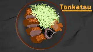 Make Tonkatsu vector design Food in photoshop