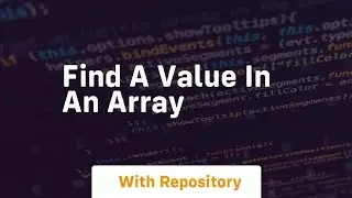 find a value in an array