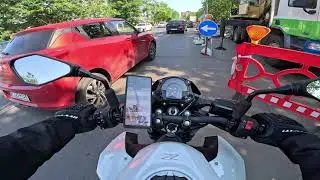 Morning Commute Ride to Work - Kawasaki Z400