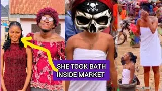 Nigerian Content Creator took b&aacute;th inside market just as an entertainment but see what happened next