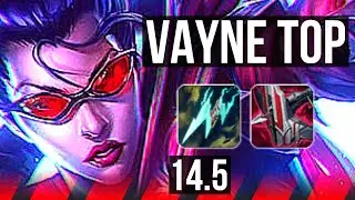 VAYNE vs GANGPLANK (TOP) | 8/1/5, 500+ games, Godlike | NA Master | 14.5