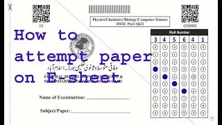 how to attempt paper on E-sheet Federal board | paper presentation in board exams