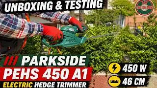 Unboxing and Testing PARKSIDE PEHS 450 A1 Electric Hedge Trimmer 450 W, 46 cm - Bob The Tool Man