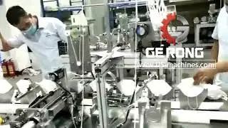 Semi automatic fold KN95 N95 95 face mask ear loop welding machine vertical mask welder line