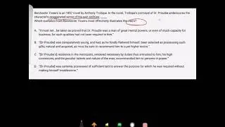 Command of evidence question SAT English