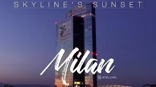 Milan Skyline's Sunset - 4K UHD Aerial Drone Video of Milano, Italy