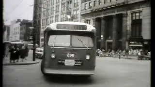 Trolley Cars in Downtown Youngstown