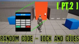 Unreal Engine - How to make Randomized Code Locked Siding Door with Hidden Clues [PT2] Code Lock