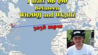 WA2OQJ's 1 Watt QRP SSB QSO with UX3MZ
