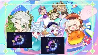 【原神】【Genshin】アルカナモードのシアター コロンビーナとイネファを引いたら行けました