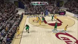 NBA 2K10 LeBron James No Look Inbound Pass!