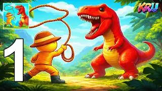 Dino Hunter Walkthrough Part 1 - Survival & Hunting (Gameplay iOS, Android)