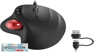 Nulea M509 Trackball Mouse Wired Ergonomic Design Easy Thumb Control Precise