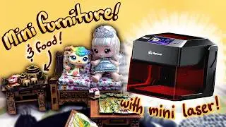 Dollhouse food and furniture LASER-cut from wood!