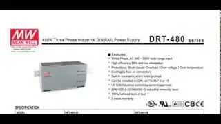 Th&ocirc;ng số nguồn MEAN WELL DRT-480-24, DRT-480-48 | Nguồn gắn tr&ecirc;n thanh ray.
