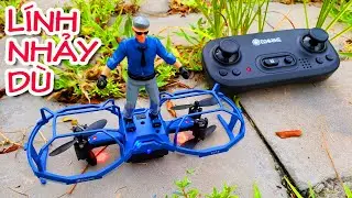 Eachine E019 - L&iacute;nh nhảy d&ugrave; PUBG + V&aacute;n trượt bằng Drone Quadcopter mini