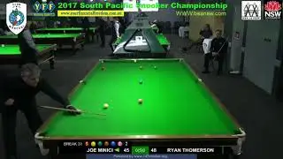 QF Joe Minici Vs Ryan Thomerson 2017 South Pacfic Snooker Championship