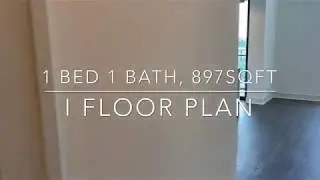 I Floor Plan, 1 bd / 1 ba