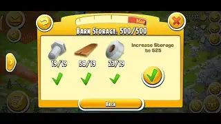 Increasing Barn storage to 525 | Hayday gameplay