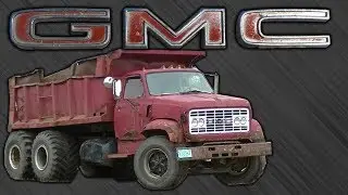 GMC 7500 Dump Truck Detroit Diesel Dumping Load
