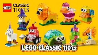 LEGO Classic 11013 Bird, Lion, Turtle, Robot, Unicorn, Wizard, Fish, Coral Building Instructions