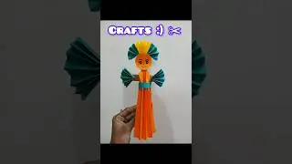Making doll with paper✂️📃 #crafting #diy #easycraft #trendingshorts #viralshorts