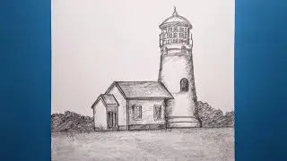 How to Draw Lighthouse | How to Draw Lighthouse Scenery