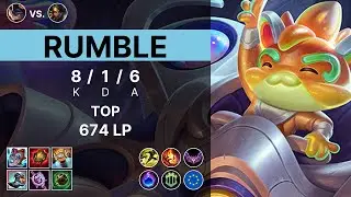 Rumble Top vs Nidalee - 674 LP Master - EUW 15.11