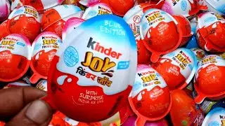 100 Yummy Kinder Surprise Egg Toys Opening - A Lot Of Kinder Joy Chocolate ASMR || part- 25