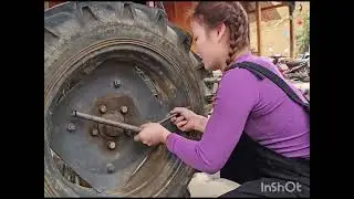 Timelapse Genius girl spent 5 days to repair and restore the gearbox of an agricultural tractor