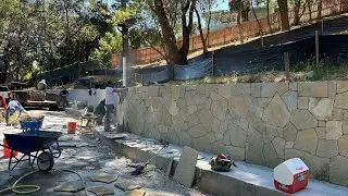 Progreso en el pegado de piedra corte madera
