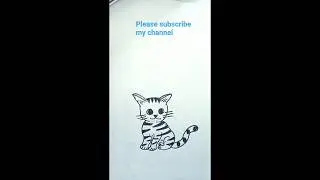 easy drawing a cute Cat 🐈, simple and beautiful drawing cute cat 😺 #instadraw #doodleart