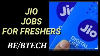 JIO JOBS || BE/BTECH || Freshers jobs // Gpr talks
