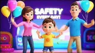 🛡️“Safety Song for Kids | Wash ✋, Brush 🦷, Cross  🛣️” #KidsSongs #NurseryRhymes #kidsmusic